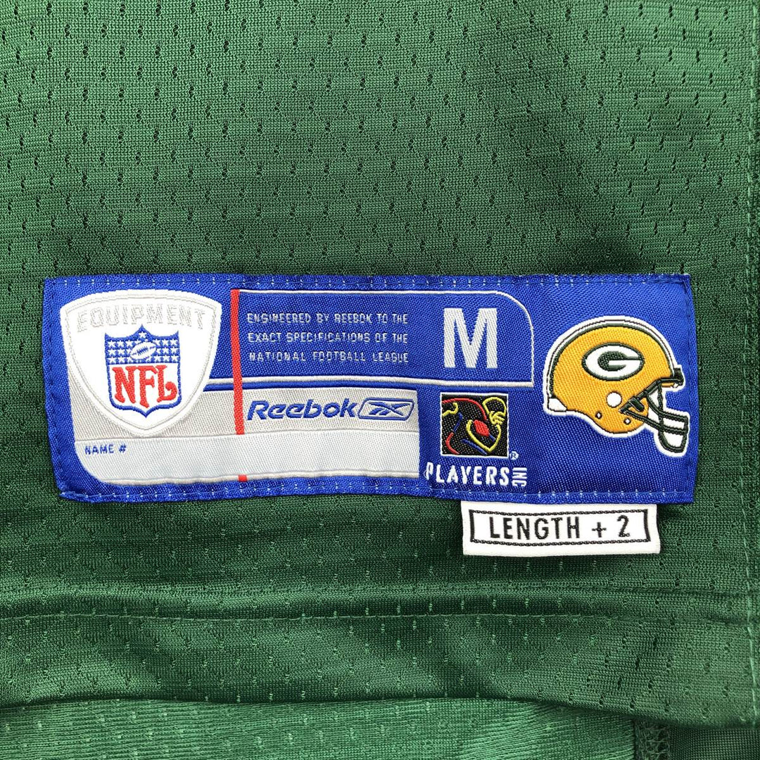 Reebok NFL Green Bay Packers V-Neck Mesh Game Shirt Football Shirt Men's Size M (approx.) polyester green type Vintage Second Hand