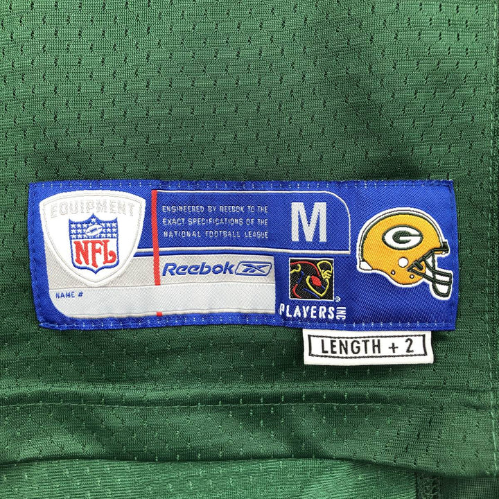 Reebok NFL Green Bay Packers V-Neck Mesh Game Shirt Football Shirt Men's Size M (approx.) polyester green type Vintage Second Hand