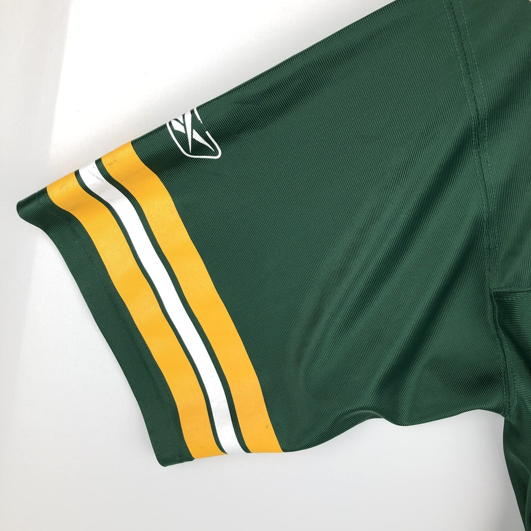Reebok NFL Green Bay Packers V-Neck Mesh Game Shirt Football Shirt Men's Size M (approx.) polyester green type Vintage Second Hand