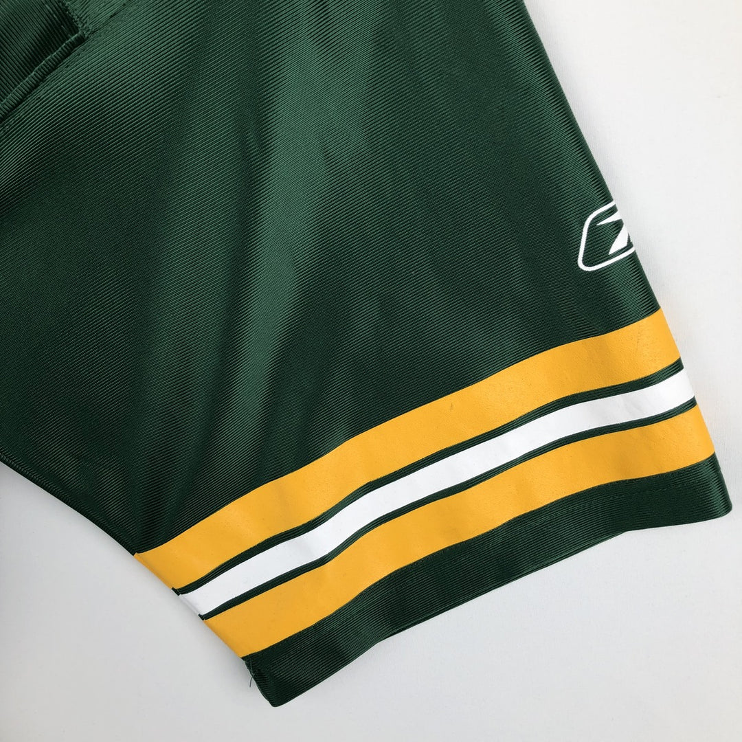 Reebok NFL Green Bay Packers V-Neck Mesh Game Shirt Football Shirt Men's Size M (approx.) polyester green type Vintage Second Hand