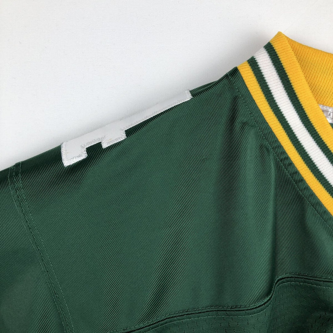 Reebok NFL Green Bay Packers V-Neck Mesh Game Shirt Football Shirt Men's Size M (approx.) polyester green type Vintage Second Hand