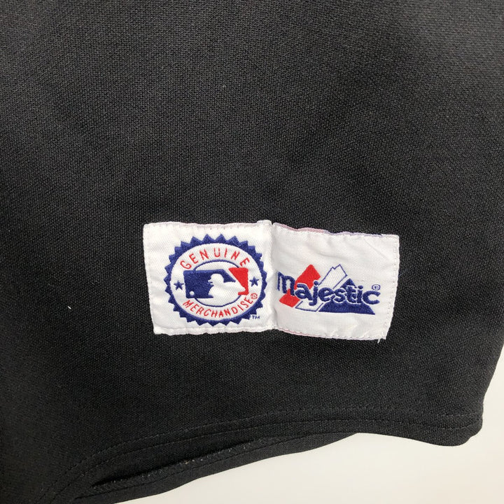 Majestic MLB New York Mets Game Shirt Baseball Shirt Men's Size L unclear black type Vintage Second Hand