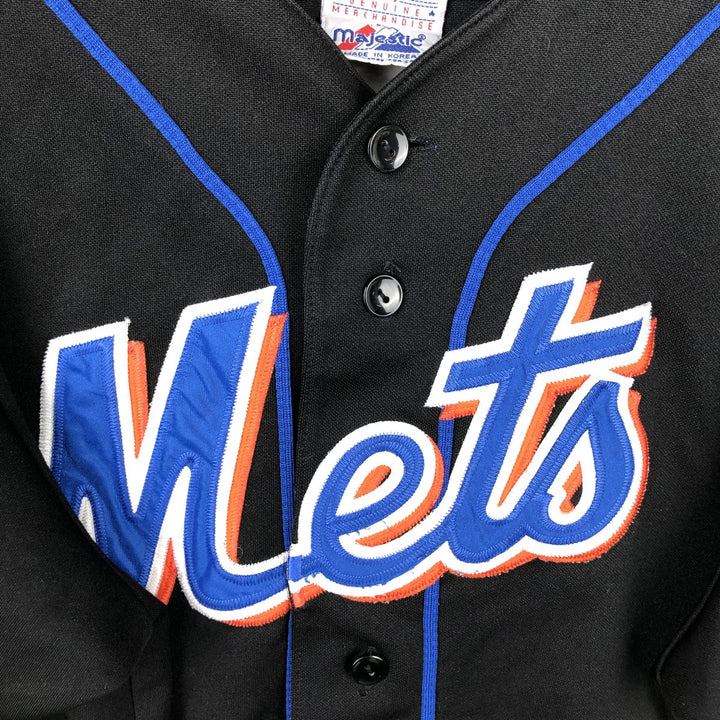 Majestic MLB New York Mets Game Shirt Baseball Shirt Men's Size L unclear black type Vintage Second Hand