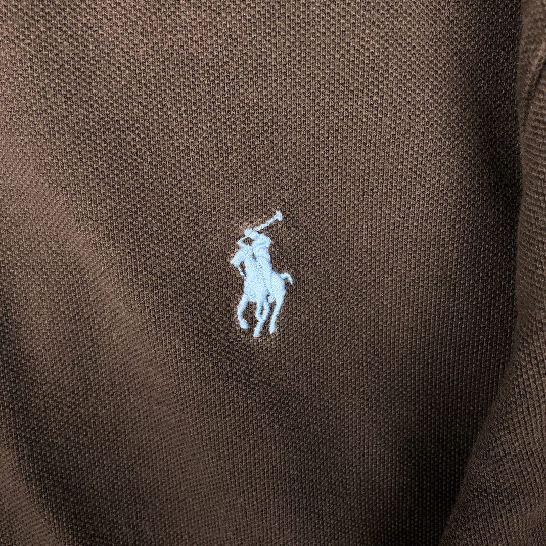 Ralph Lauren POLO by Ralph Lauren long sleeve polo shirt, men's XL size cotton brown type Vintage Second Hand