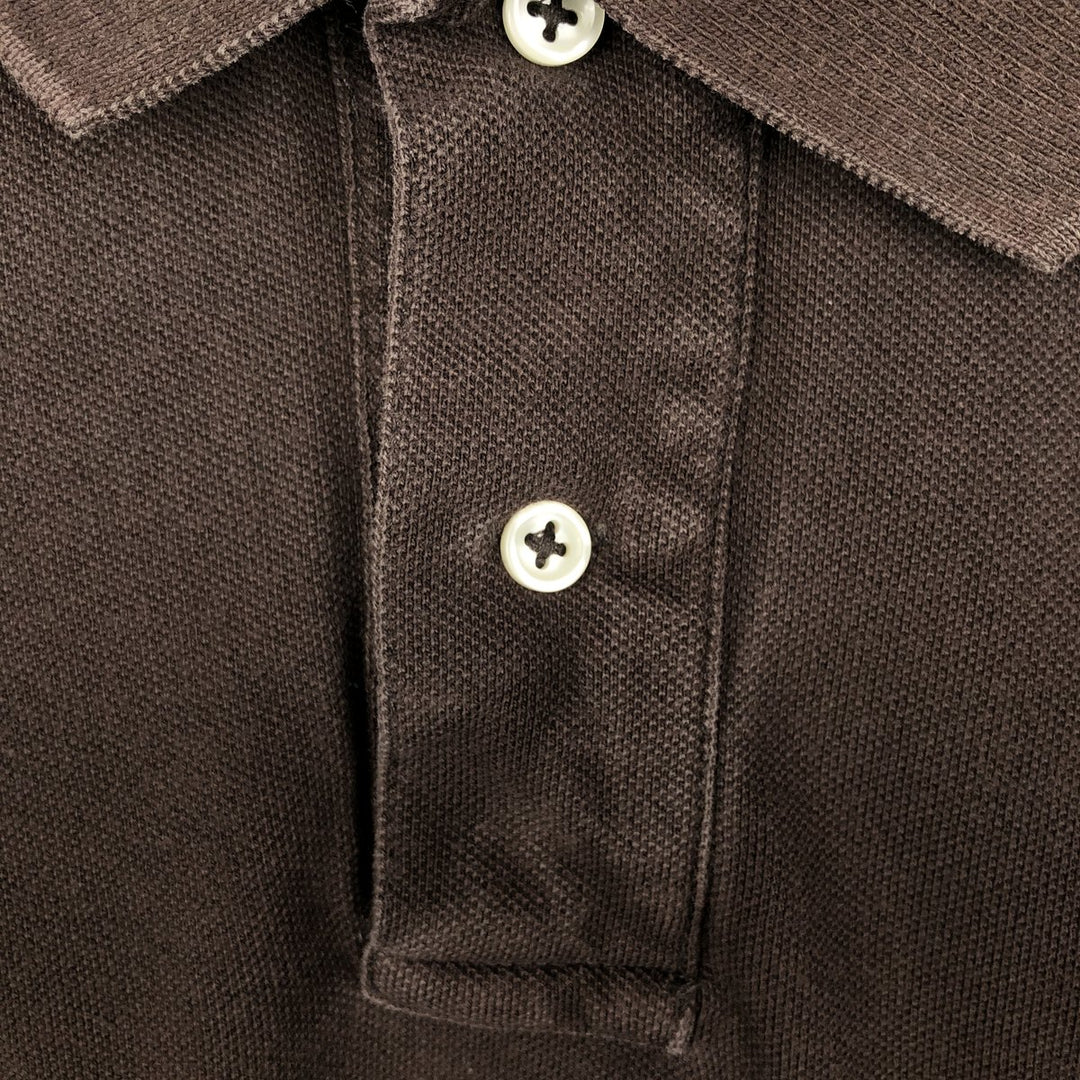 Ralph Lauren POLO by Ralph Lauren long sleeve polo shirt, men's XL size cotton brown type Vintage Second Hand