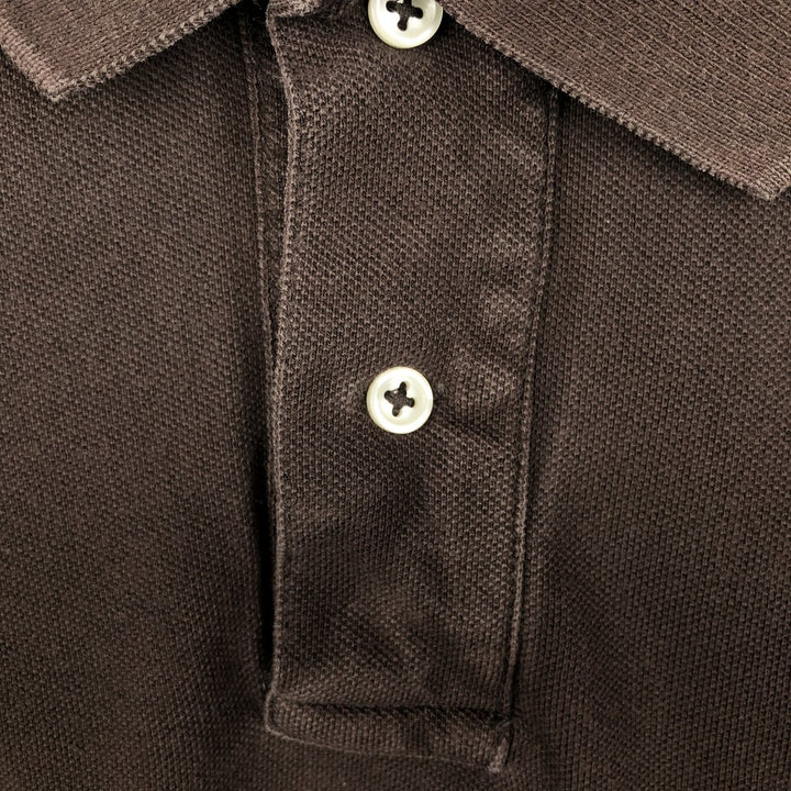 Ralph Lauren POLO by Ralph Lauren long sleeve polo shirt, men's XL size cotton brown type Vintage Second Hand
