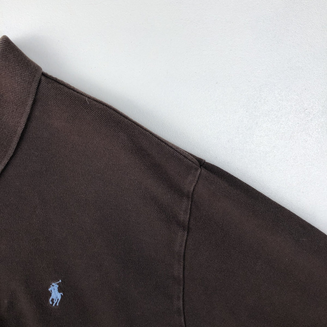 Ralph Lauren POLO by Ralph Lauren long sleeve polo shirt, men's XL size cotton brown type Vintage Second Hand