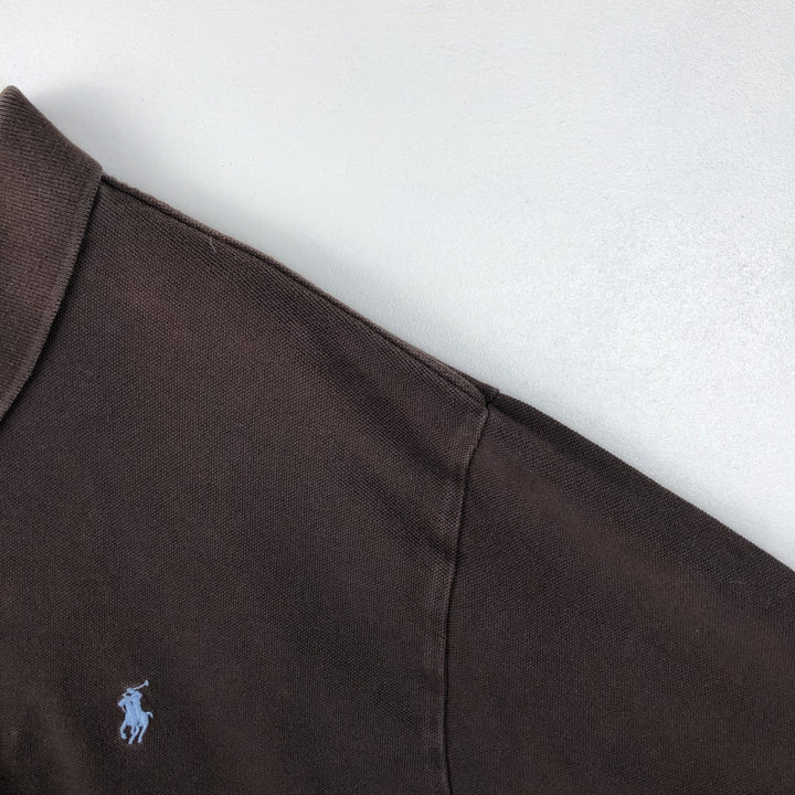 Ralph Lauren POLO by Ralph Lauren long sleeve polo shirt, men's XL size cotton brown type Vintage Second Hand