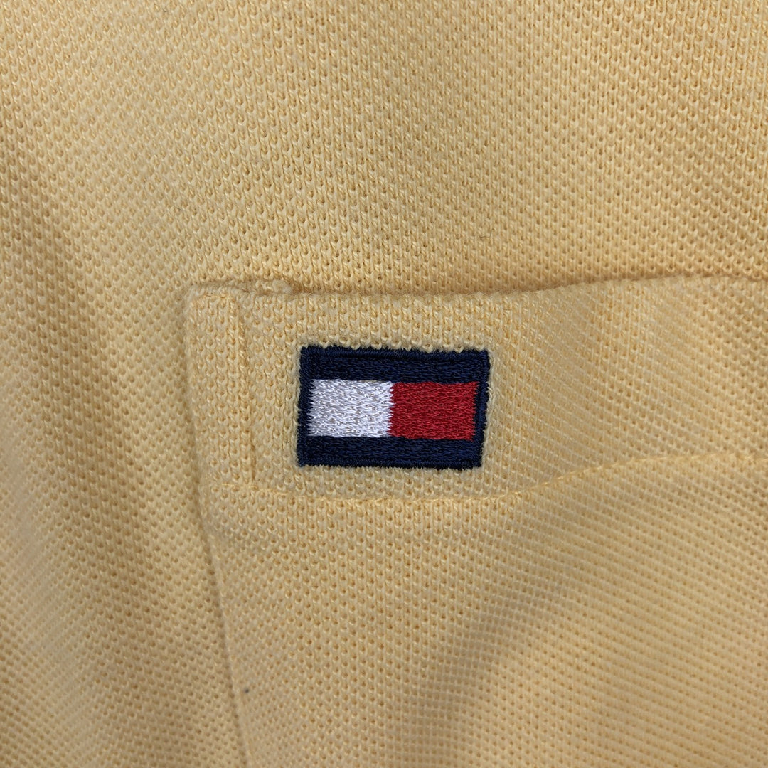 Vintage 90'S Tommy Hilfiger long-sleeved polo shirt, size L, men's size L cotton yellow type Vintage Second Hand