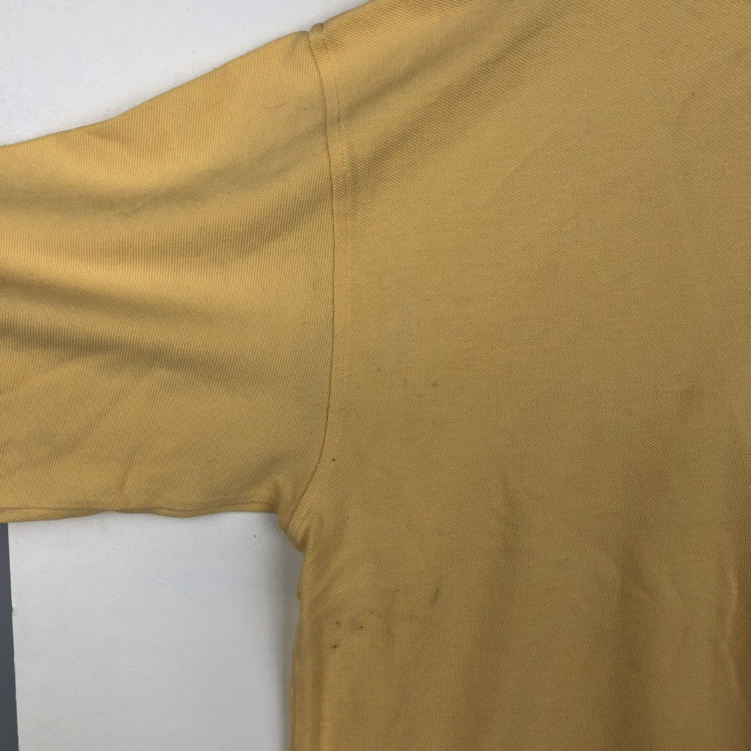 Vintage 90'S Tommy Hilfiger long-sleeved polo shirt, size L, men's size L cotton yellow type Vintage Second Hand