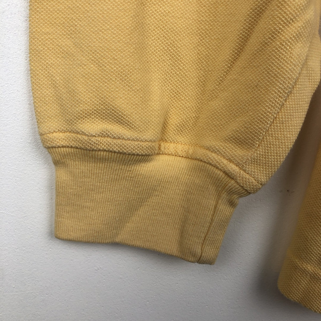 Vintage 90'S Tommy Hilfiger long-sleeved polo shirt, size L, men's size L cotton yellow type Vintage Second Hand