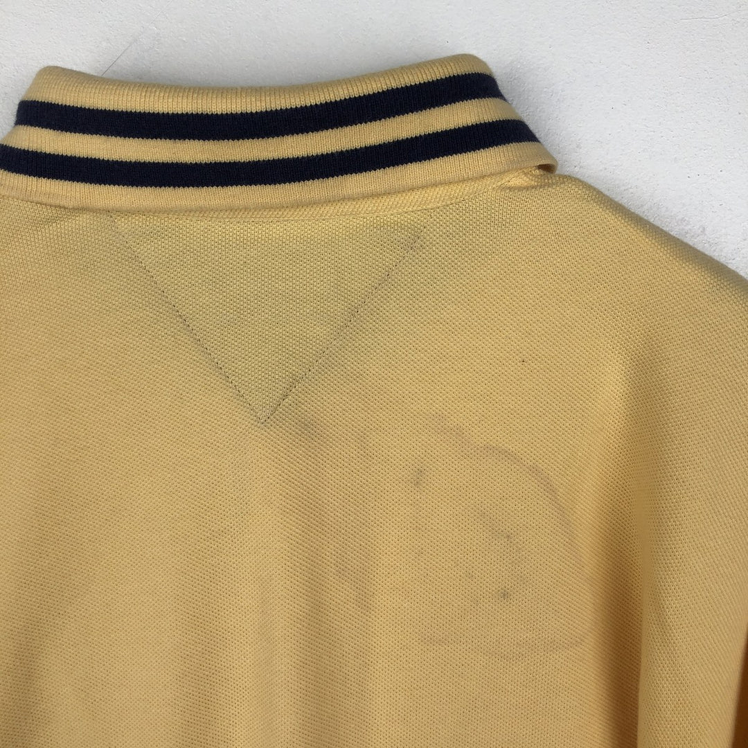 Vintage 90'S Tommy Hilfiger long-sleeved polo shirt, size L, men's size L cotton yellow type Vintage Second Hand