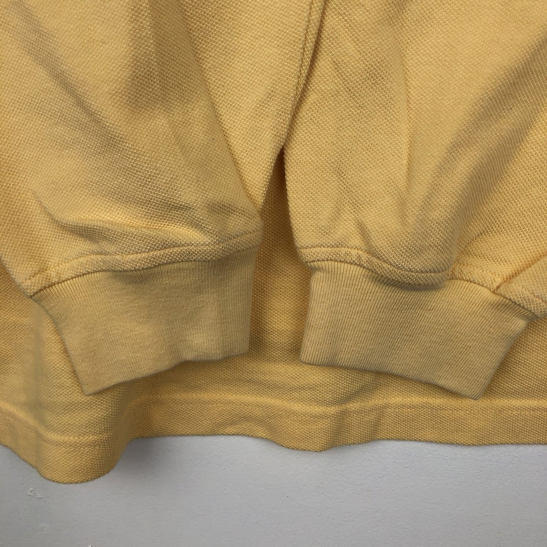 Vintage 90'S Tommy Hilfiger long-sleeved polo shirt, size L, men's size L cotton yellow type Vintage Second Hand
