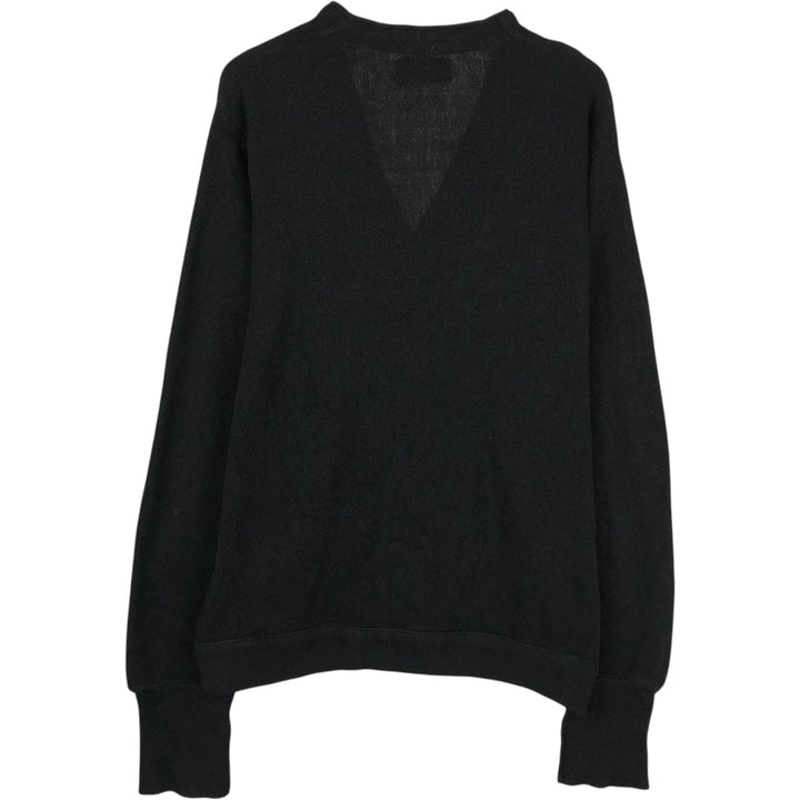 90'S IZOD Acrylic Knit Cardigan Made in USA Men's M Size Vintage unclear black type Vintage Second Hand