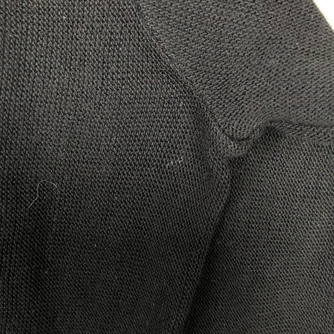 90'S IZOD Acrylic Knit Cardigan Made in USA Men's M Size Vintage unclear black type Vintage Second Hand
