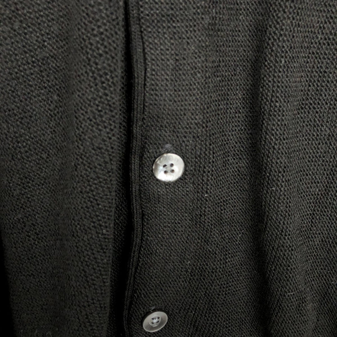 90'S IZOD Acrylic Knit Cardigan Made in USA Men's M Size Vintage unclear black type Vintage Second Hand