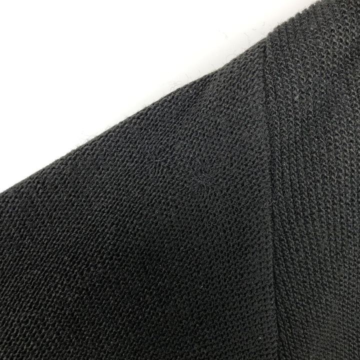90'S IZOD Acrylic Knit Cardigan Made in USA Men's M Size Vintage unclear black type Vintage Second Hand