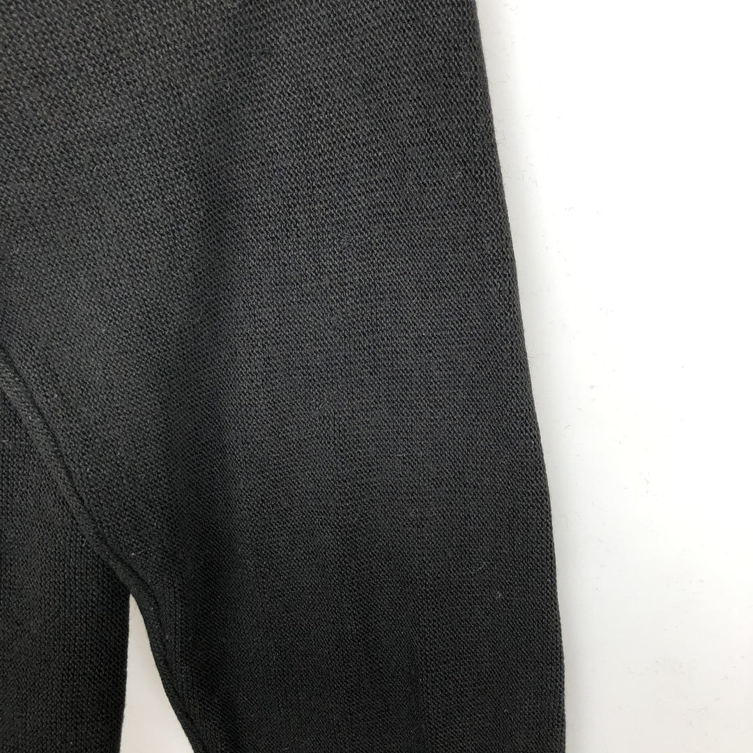 90'S IZOD Acrylic Knit Cardigan Made in USA Men's M Size Vintage unclear black type Vintage Second Hand