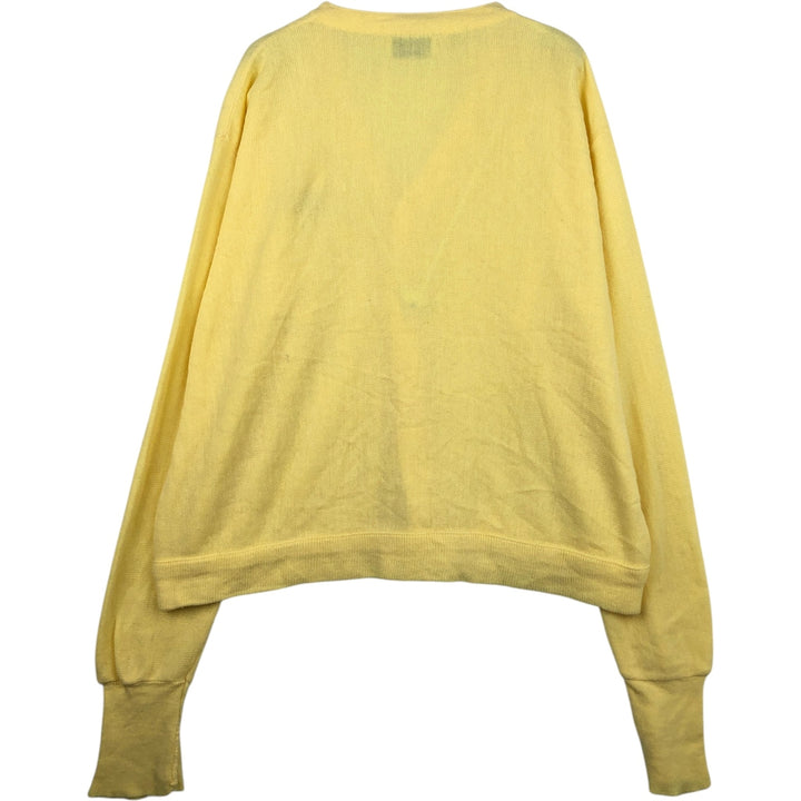 Vintage IZOD acrylic knit cardigan, made in the USA, men's size XL acrylic yellow type Vintage Second Hand