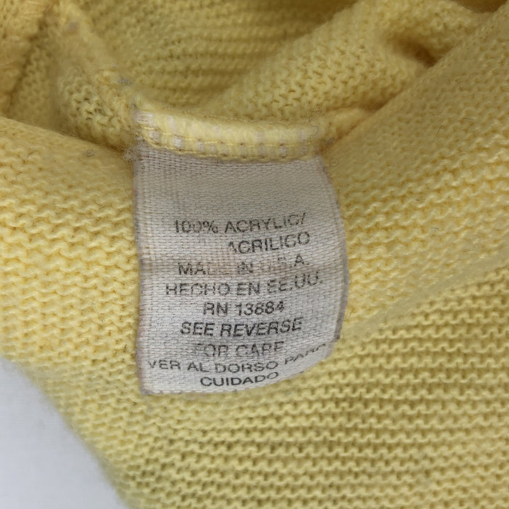 Vintage IZOD acrylic knit cardigan, made in the USA, men's size XL acrylic yellow type Vintage Second Hand