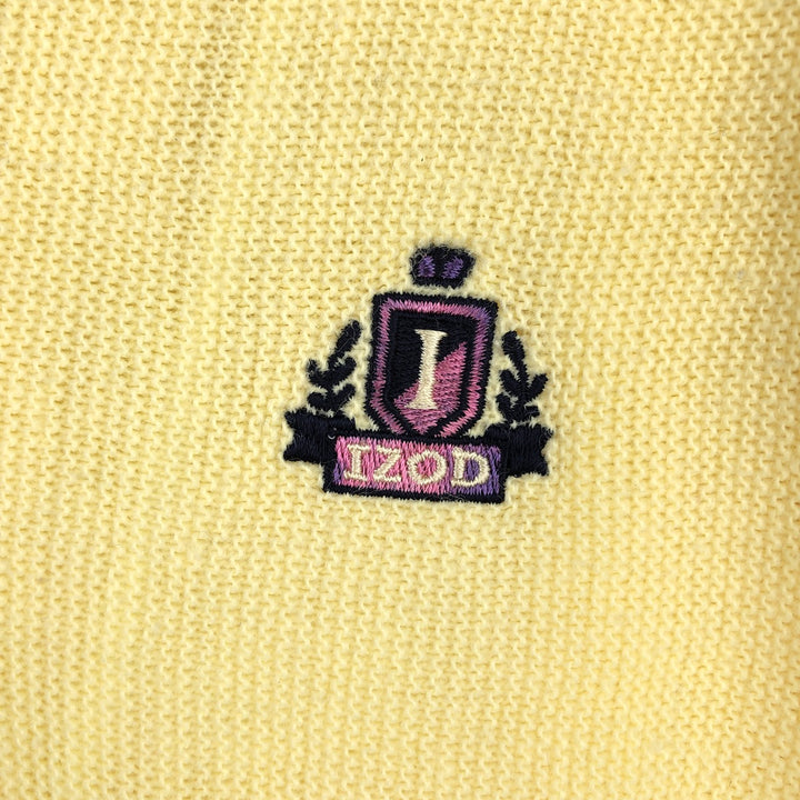 Vintage IZOD acrylic knit cardigan, made in the USA, men's size XL acrylic yellow type Vintage Second Hand