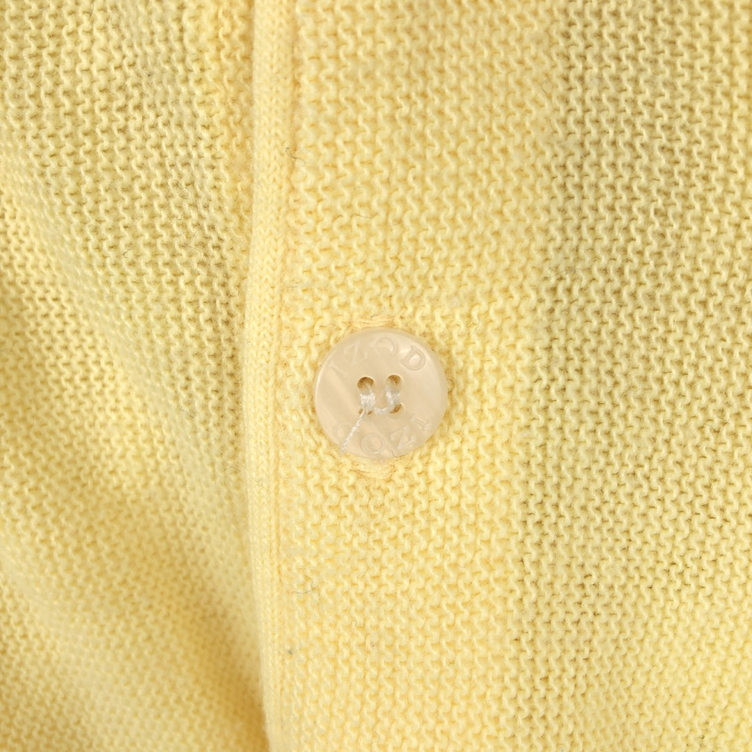 Vintage IZOD acrylic knit cardigan, made in the USA, men's size XL acrylic yellow type Vintage Second Hand