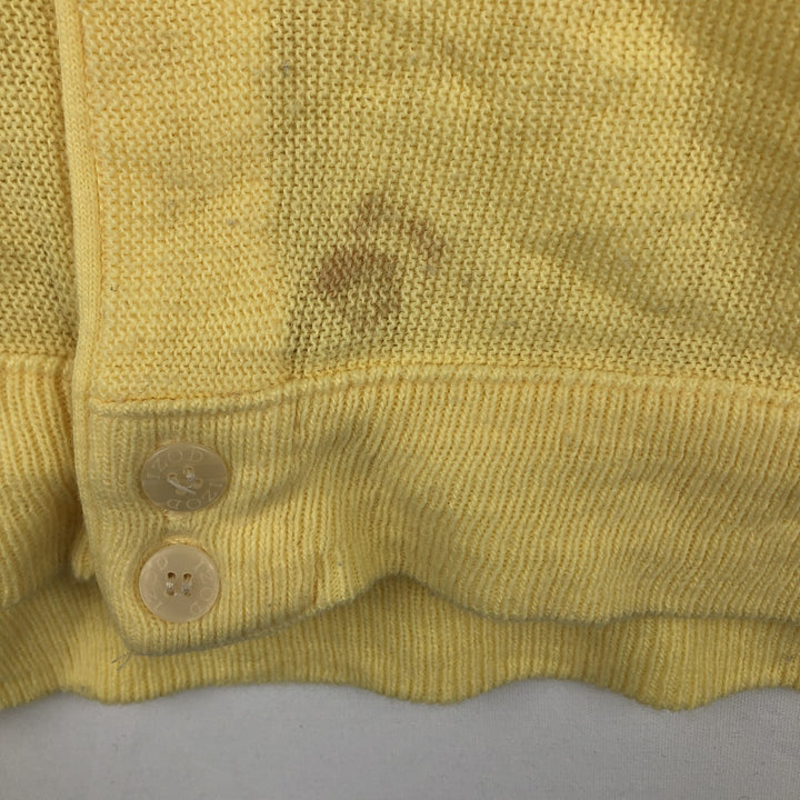 Vintage IZOD acrylic knit cardigan, made in the USA, men's size XL acrylic yellow type Vintage Second Hand