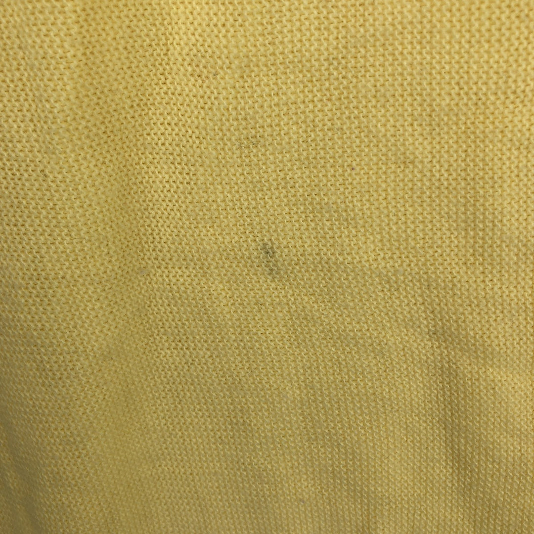 Vintage IZOD acrylic knit cardigan, made in the USA, men's size XL acrylic yellow type Vintage Second Hand