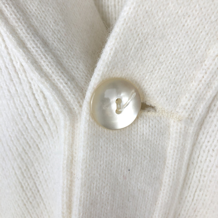 1960'S East Tenn Acrylic Lettered Knit Cardigan, Men's Size M (approx.), Vintage Oron Acrylic white type Vintage Second Hand