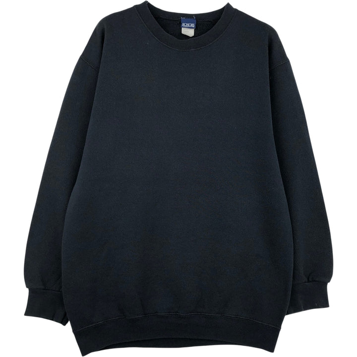 Vintage 90'S HONORS plain blank sweatshirt, made in the USA, size M, men's cotton black type Vintage Second Hand