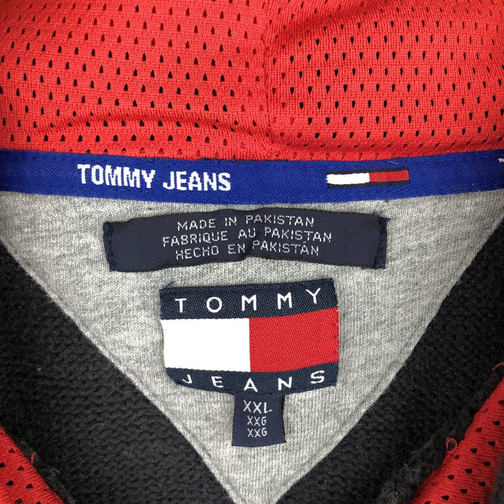 Tommy Hilfiger cotton knit hoodie, men's size XXL (approx.) cotton navy blue type Vintage Second Hand