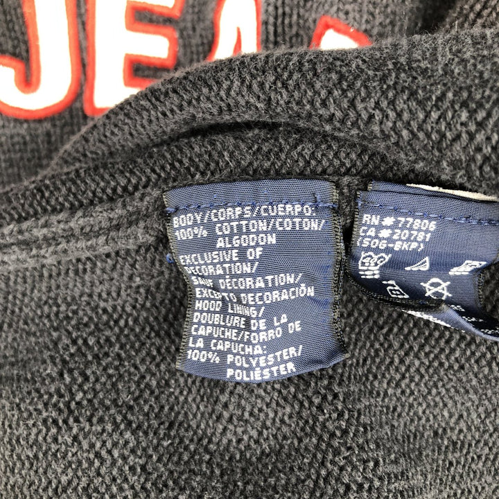 Tommy Hilfiger cotton knit hoodie, men's size XXL (approx.) cotton navy blue type Vintage Second Hand