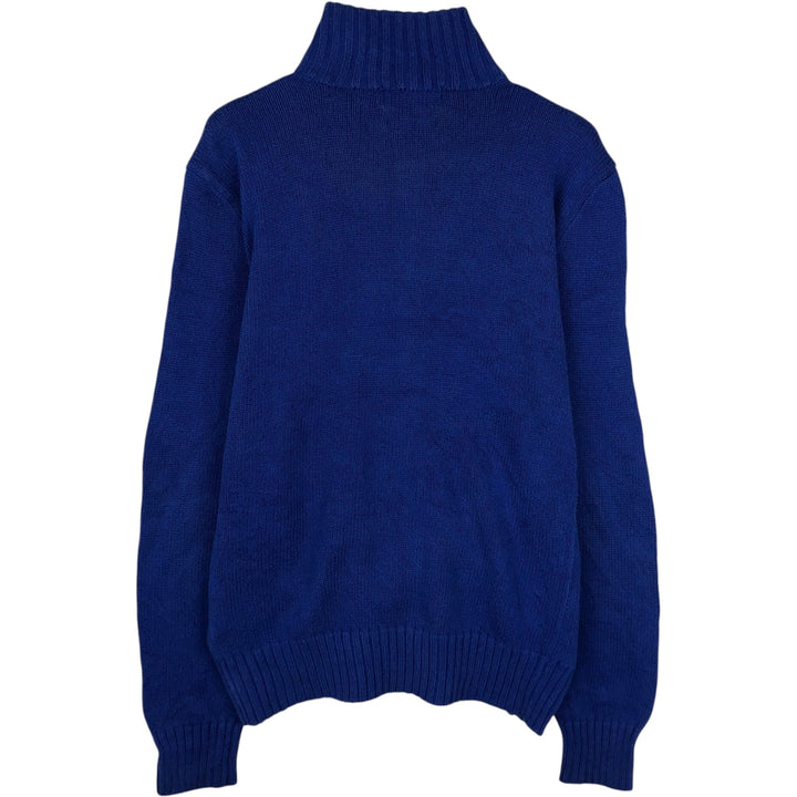 Ralph Lauren POLO by Ralph Lauren Cotton Knit Full-Zip Sweater, Men's Size S (approx.) cotton blue type Vintage Second Hand