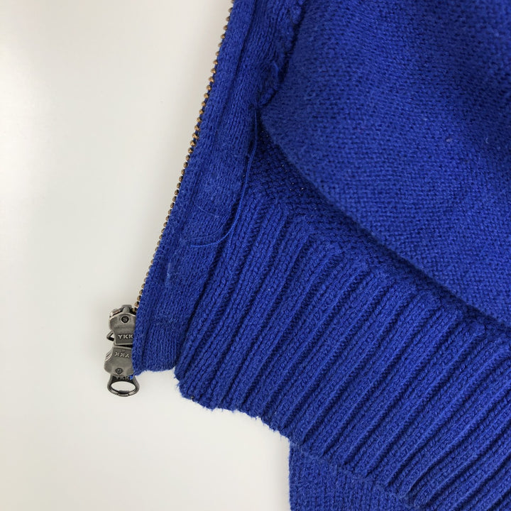 Ralph Lauren POLO by Ralph Lauren Cotton Knit Full-Zip Sweater, Men's Size S (approx.) cotton blue type Vintage Second Hand