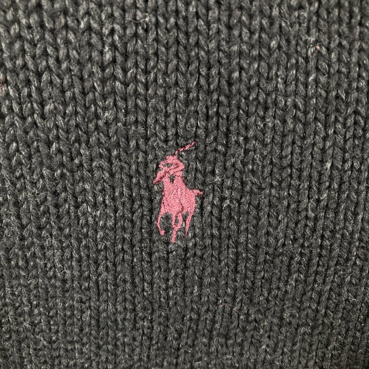Ralph Lauren POLO by Ralph Lauren Cotton Knit Sweater Men's L size cotton black type Vintage Second Hand