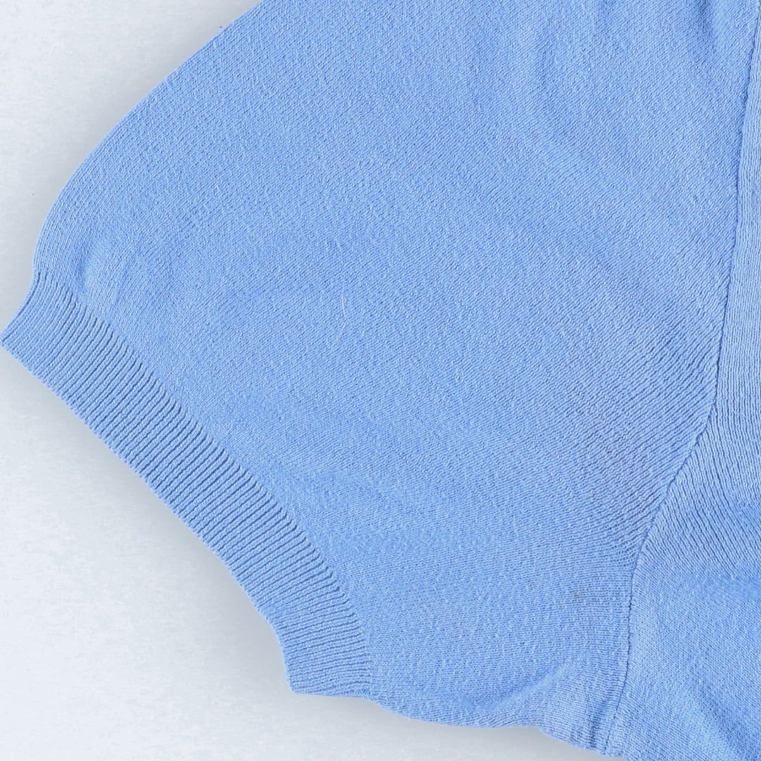 Ralph Lauren POLO by Ralph Lauren Open Collar Polo Knit Sweater, Men's XXL (approx.) Pima Cotton Blue type light blue Vintage Second Hand