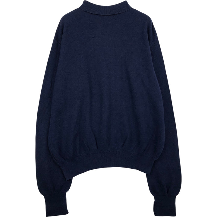 Ralph Lauren POLO GOLF Polo Knit Sweater, Men's Size XXL (approx.) cotton navy blue type Vintage Second Hand