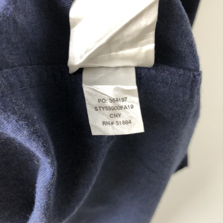Patagonia ORGANIC COTTON 53900FA19 Long-Sleeve Button-Down Flannel Shirt, Men's XL (approx.) Organic cotton navy blue type Vintage Second Hand