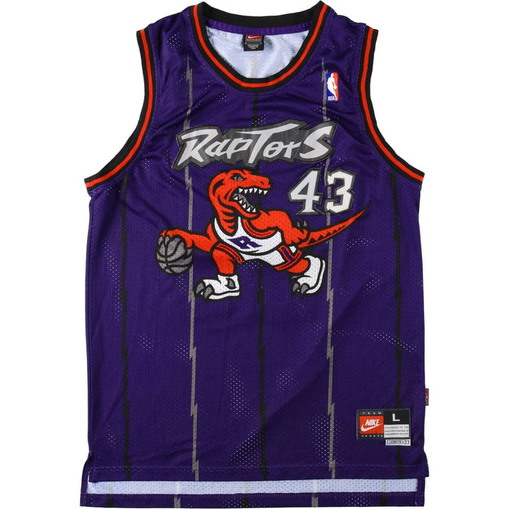 ~2000'S Nike TEAM NBA Toronto Raptors Mesh Game Shirt Replica Uniform (Men's Size L) unclear purple type Vintage Second Hand