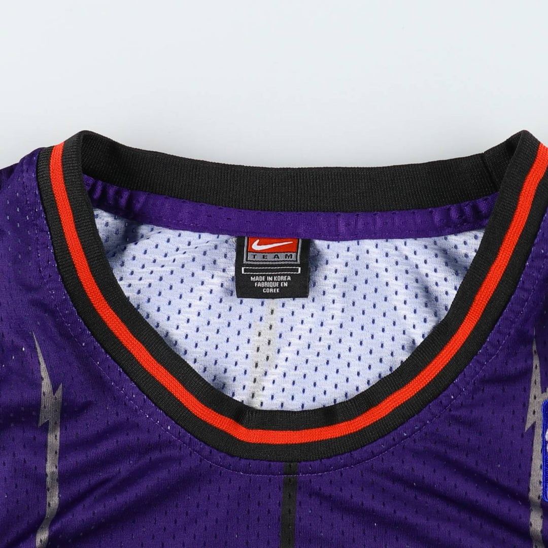 ~2000'S Nike TEAM NBA Toronto Raptors Mesh Game Shirt Replica Uniform (Men's Size L) unclear purple type Vintage Second Hand