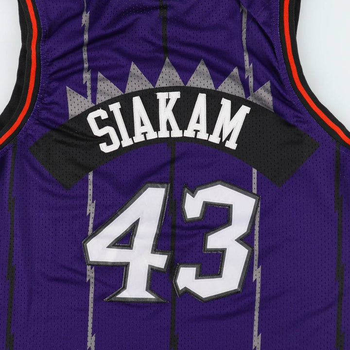 ~2000'S Nike TEAM NBA Toronto Raptors Mesh Game Shirt Replica Uniform (Men's Size L) unclear purple type Vintage Second Hand