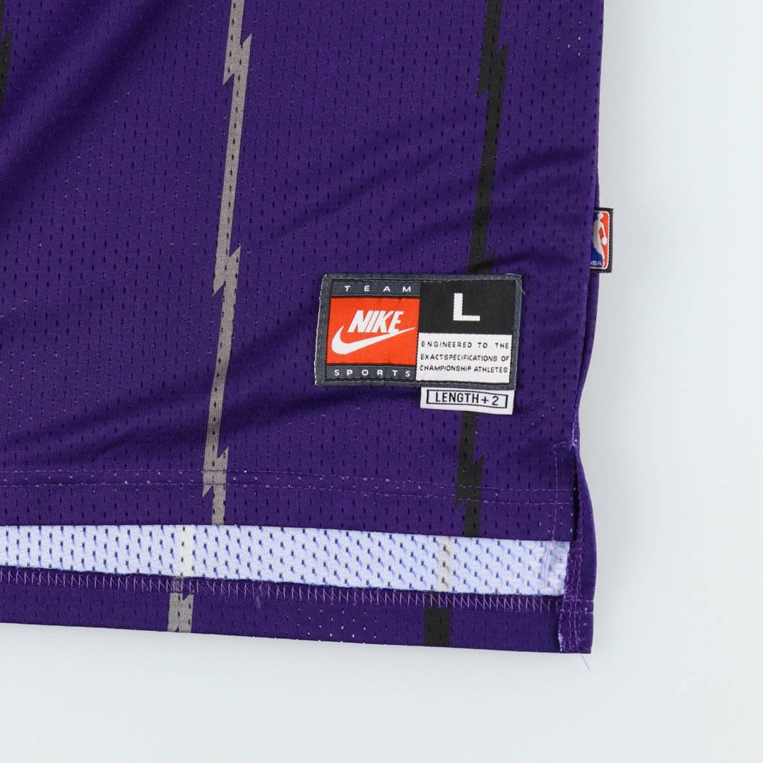 ~2000'S Nike TEAM NBA Toronto Raptors Mesh Game Shirt Replica Uniform (Men's Size L) unclear purple type Vintage Second Hand