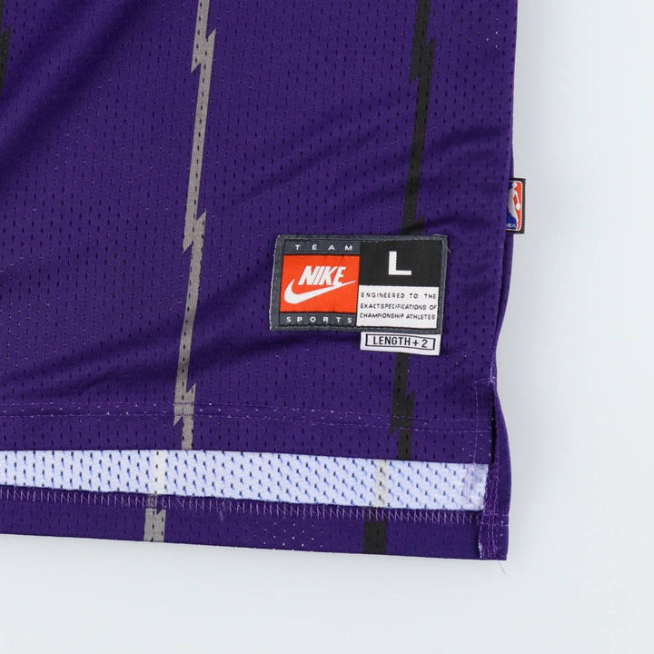 ~2000'S Nike TEAM NBA Toronto Raptors Mesh Game Shirt Replica Uniform (Men's Size L) unclear purple type Vintage Second Hand