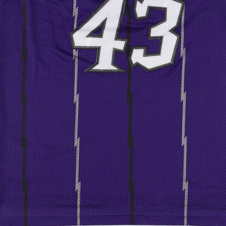 ~2000'S Nike TEAM NBA Toronto Raptors Mesh Game Shirt Replica Uniform (Men's Size L) unclear purple type Vintage Second Hand