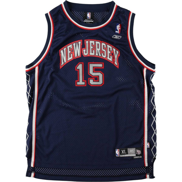 Reebok NHL New Jersey Devils Mesh Game Shirt Replica Uniform, Made in Russia, Men's Size XL (approx.) polyester navy blue type Vintage Second Hand