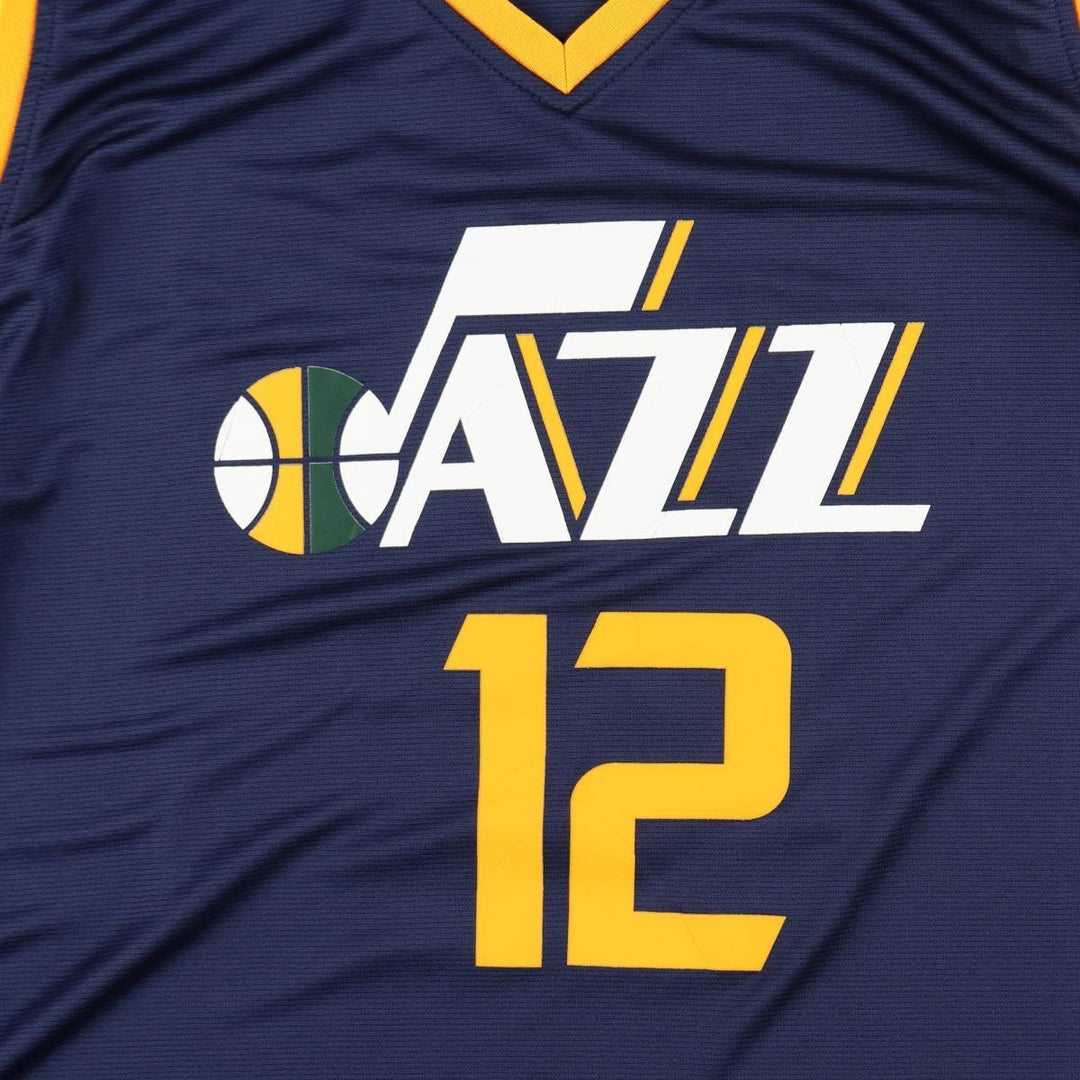 Fanatics NBA UTAH JAZZ V-neck Game Shirt Replica Uniform (Men's XL equivalent) polyester navy blue type Vintage Second Hand