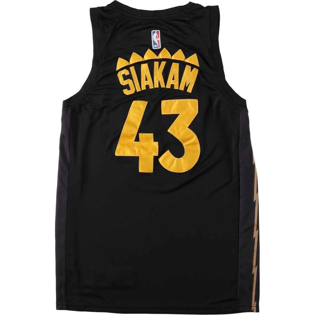 Nike SWINGMAN NBA Toronto Raptors V-Neck Mesh Game Shirt Replica Uniform (Men's XXL equivalent) unclear black type Vintage Second Hand
