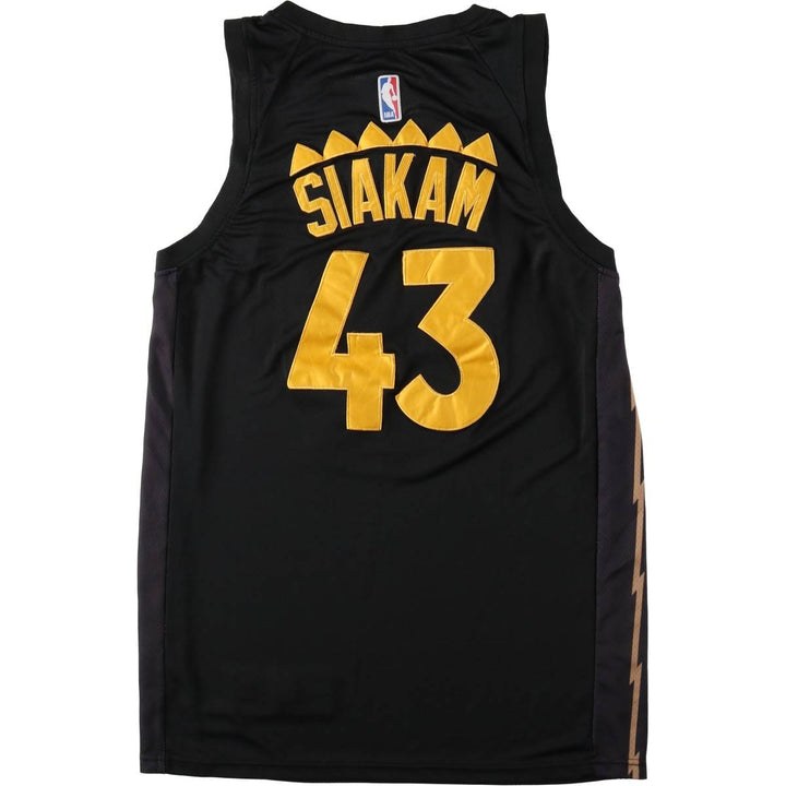 Nike SWINGMAN NBA Toronto Raptors V-Neck Mesh Game Shirt Replica Uniform (Men's XXL equivalent) unclear black type Vintage Second Hand