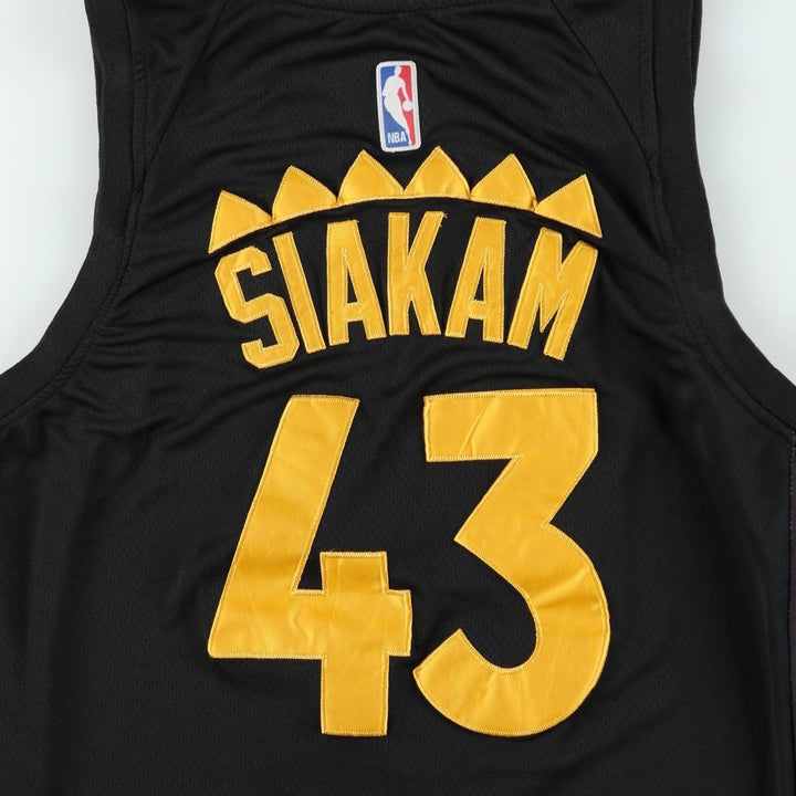 Nike SWINGMAN NBA Toronto Raptors V-Neck Mesh Game Shirt Replica Uniform (Men's XXL equivalent) unclear black type Vintage Second Hand