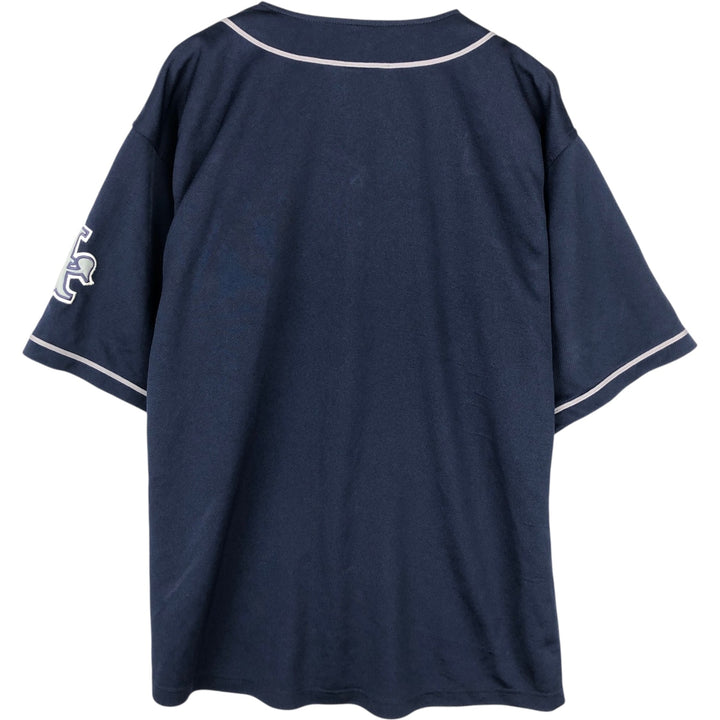MLB Los Angeles Dodgers Game Shirt Baseball Shirt Men's Size L (approx.) polyester navy blue type Vintage Second Hand